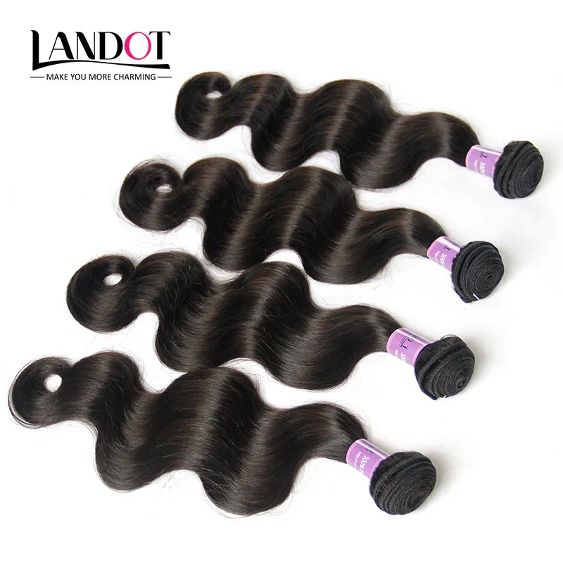 Onverwerkte 9a Peruaanse Virgin Haar Body Wave 100% Menselijk Haar Weave Bundels 4st Natural Color Dyable Soft Dikke Tangle Gratis Hair Extensions