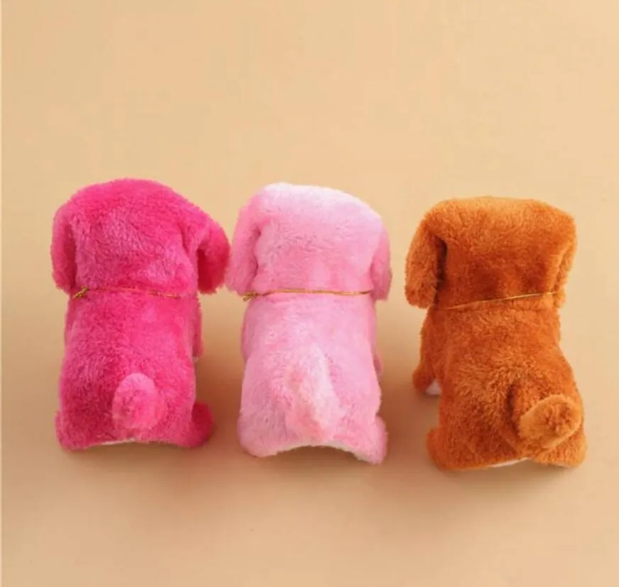 LAM-Chien en peluche électrique avec corde marche électronique chantant