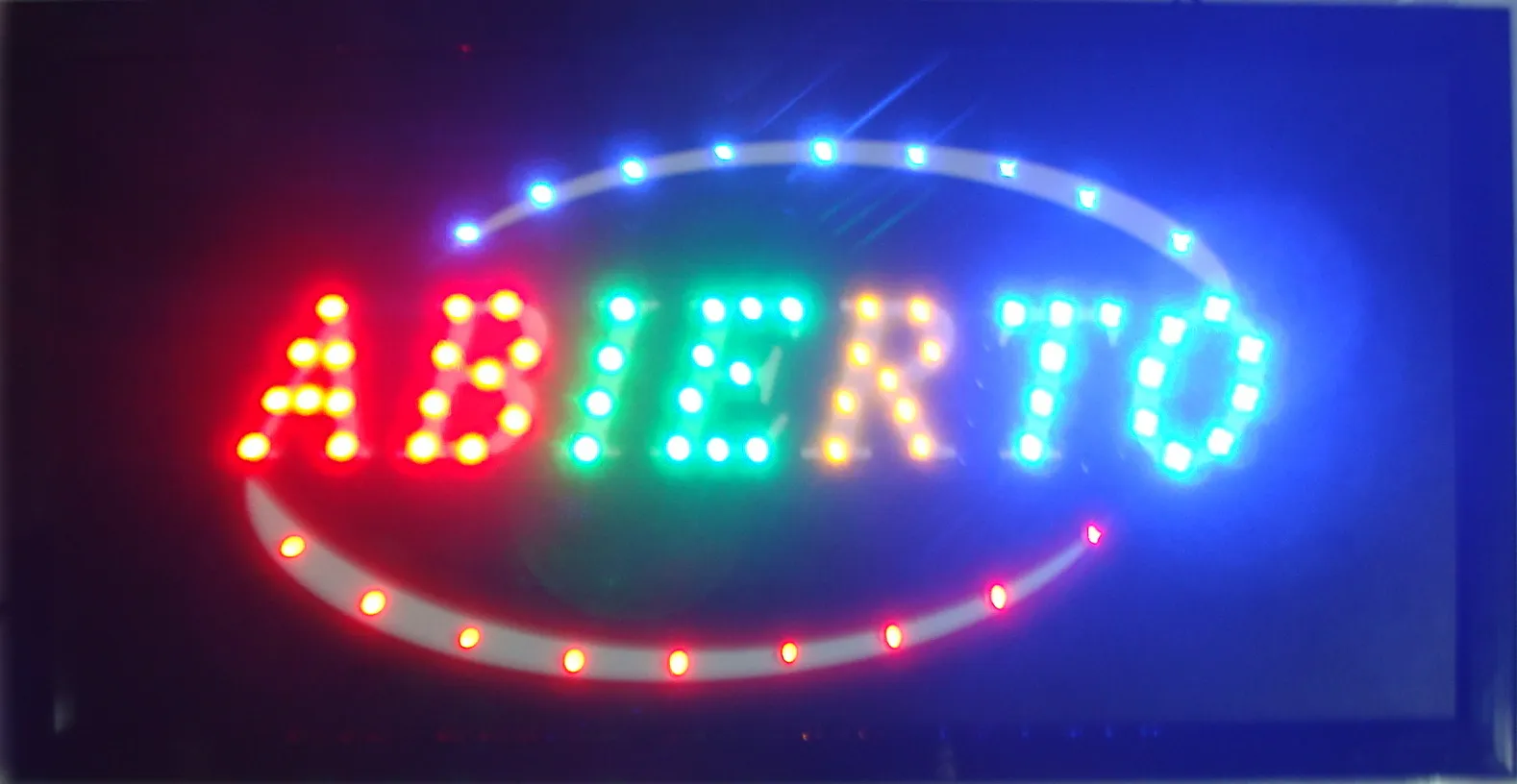 Vente chaude customerized Animated LED ABIERTO SIGN BOARD néon lumière slogans accrocheurs TAILLE 19x10 "Livraison Gratuite