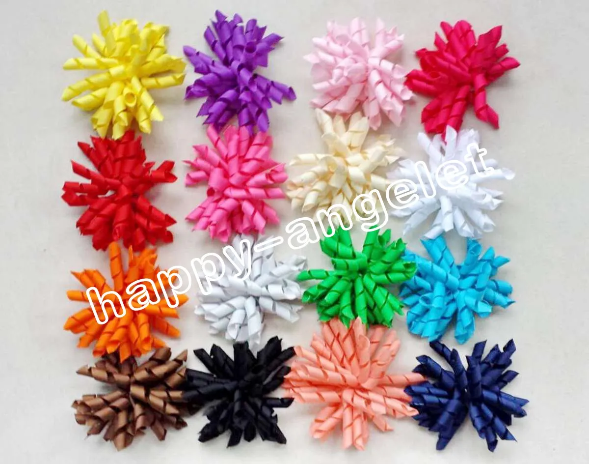 Childrens Curly Ribbon Hair Bows Clips Tassels Flowers Girl Corker  Barrettes Korker Hair Bobbles GYMBOREE Style Hair Accessories Kids PD007  From Happy Angelet, $0.39