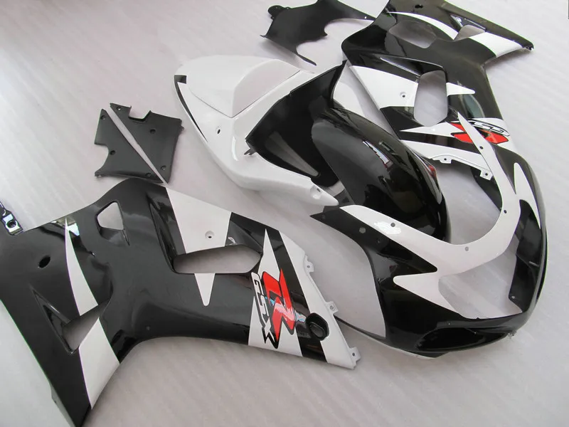 Kit carenatura bianco nero carenature SUZUKI GSXR 600 2001 2002 2003 GSXR 750 K1 GSXR600 GSXR750 01 02 03 kit carenatura completa