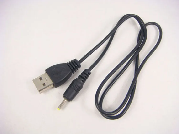 Gratis frakt 70cm höghastighets USB till DC2.0 Svart strömkabel 2mm port / parti