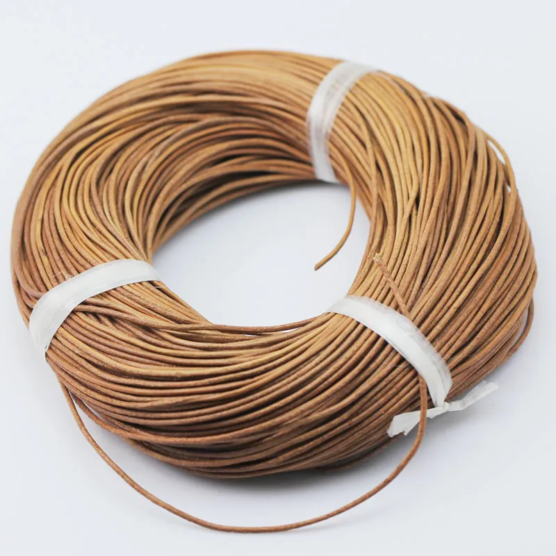 Beadsnice real leather cord for necklace bracelet making genuine leather cord for jewelry 1.5mm leather cord wholesale ID 3450