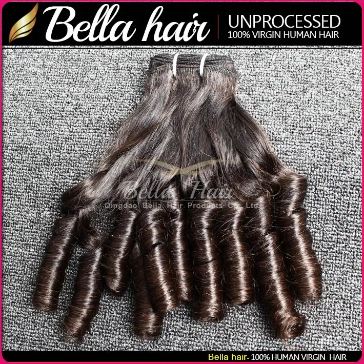 Bella Brazilian Funmi Hair Naturalny kolor falisty sprężynowe przedłużenie loki llot Factory9211224