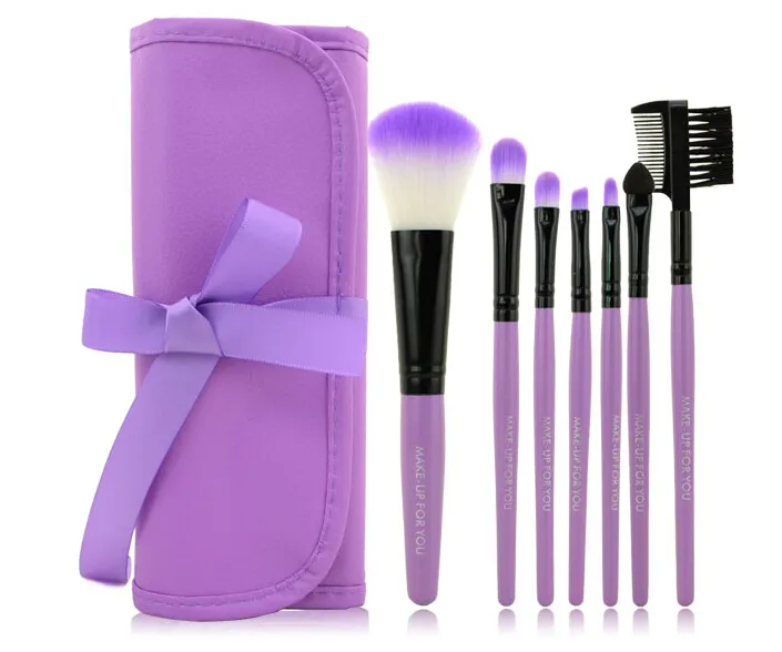 Kostenloser DHL Professional 7 Stück Pinsel Make-up Pinsel Set Werkzeuge Make-up Toilettenartikel Wolle Marke Make-up Pinsel Set Fall PY