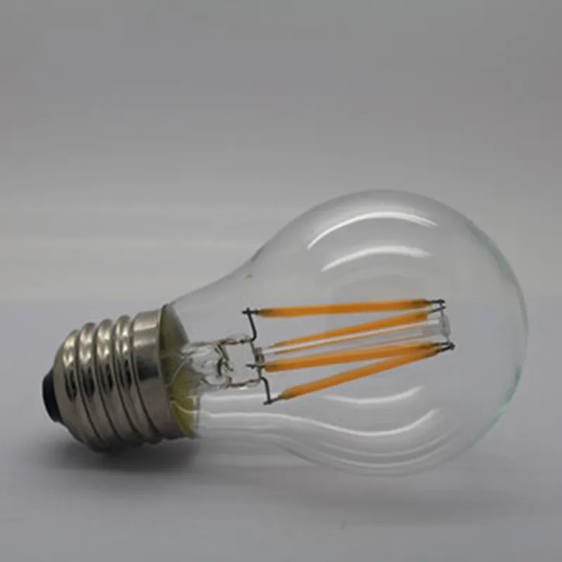 Lampes à filament led claires 6w 8w, ampoules à intensité variable, ampoules d'intérieur largement utilisées, ampoule à filament populaire avec e27 b22