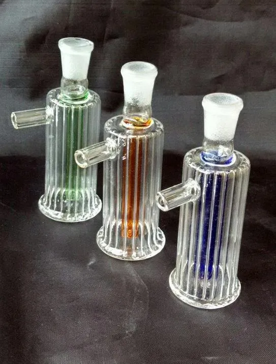 Gratis frakt grossister Nya polygonala kant mini glas vattenpipa / glas bong, hög 8 cm, färg slumpmässig leverans