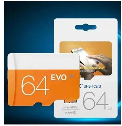 64 GB klasy 10 EVO UHS-1 Transflash TF Memory Card 64 GB dla Samsung Smartphone Telefony komórkowe Aparat MP4 Gracze