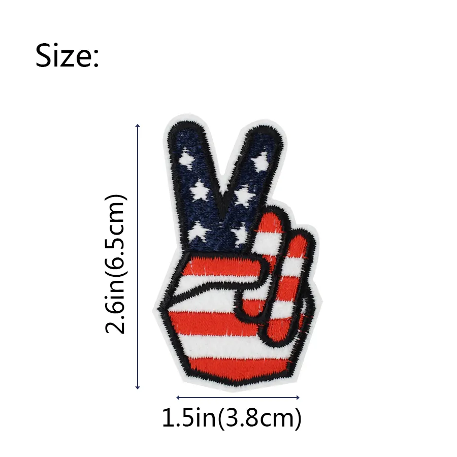 10st Victory Flag Badge Brodery Patches For Clothing Bags Iron On Transfer Applique Patch för plaggjacka DIY Sew On Embroi4065261