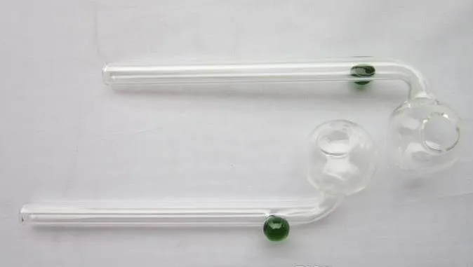 Oil burners Curved Glass Pipes with clear glass balancer Length 16cm TSL002