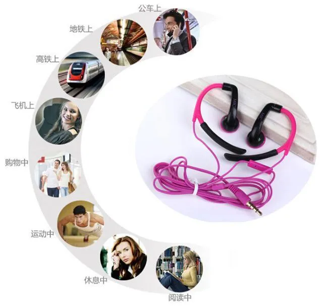 Nouvelle mode IN-042 écouteurs de sport en cours d'exécution avec micro pour mp3, apple, téléphones mobiles samsung, mp3