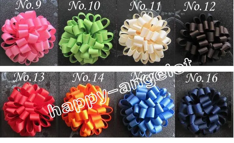 100pcs fiore accessori per capelli arco capelli del bambino dei capelli dell'arco della fiocco Loopy grosgrain archi del nastro ragazze HD3236