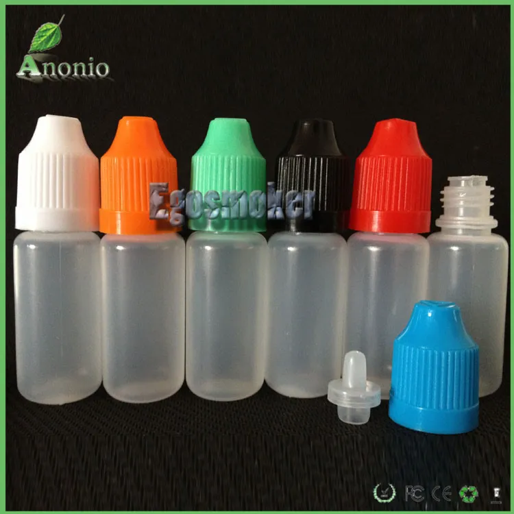 3ml 5ml 10ml 15ml 20ml 30ml 50ml PE E-liquid E cigarette empty Plastic Dropper bottle with childproof cap and long tip cork