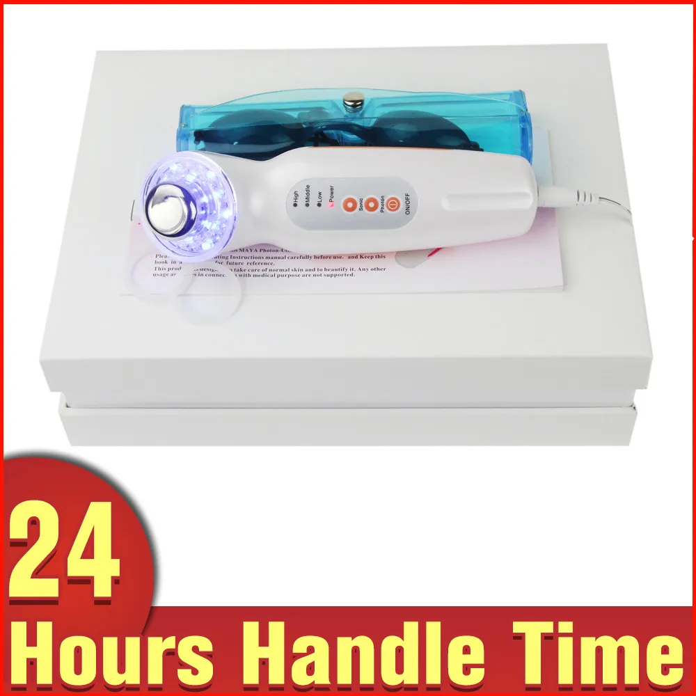 Portable ultraljud ansikts hud Dra åt lyft LED Photon Light Face Massager Skin Föryngring Anti-Aging Beauty Device