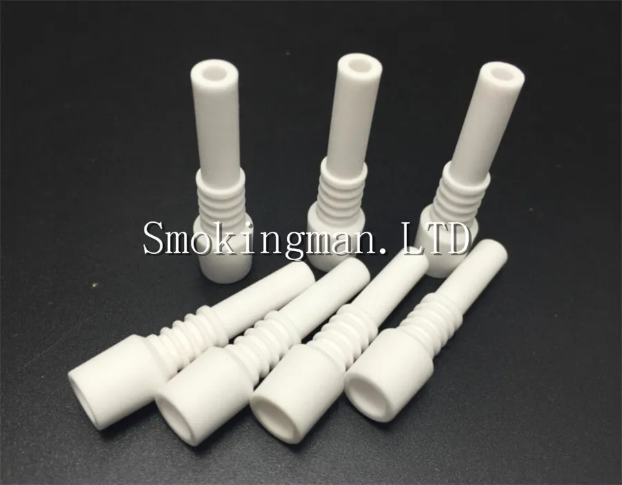 W magazynie Mini ceramiczny gwóźdź 10mm męski ceramiczny dabber akcesoria do palenia 14mm 18mm końcówka do szklanych bong fajka wodna kwarcowy tytan