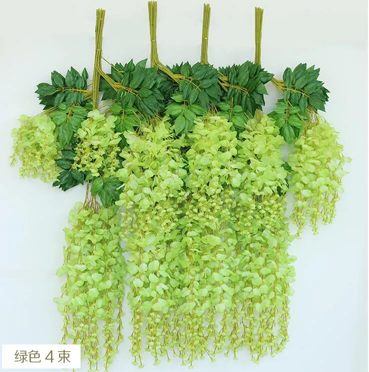 Artificial Ivy Flowers Silk Flower Wisteria Vine Flower Rattan For Wedding Centerpieces Decorations Bouquet Garland Home Ornament 6445479