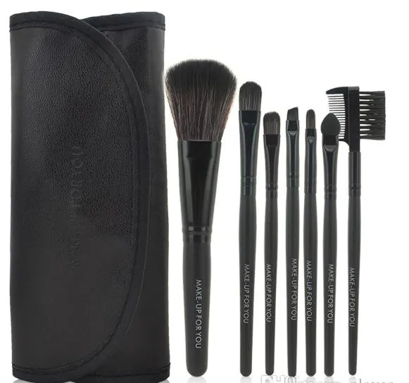 2016 Pincéis de Maquiagem Make Up Brush Set Kits Cílios Blush Pincel Sombra Pincel Esponja Sumudger Make Up Tools PU Bag1098606