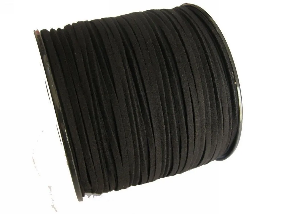 Hot ! 100 Yards Faux Suede Flat Leather Cord Necklace cord 2mm Spool Pick Your Color DIY jewelry