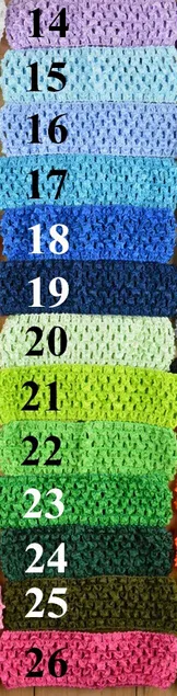 Offre spéciale 38 couleurs, vente en gros, haute qualité, 1.5 pouces, nouveau-né, bébé fille, haut TuTu, bandeau en crochet, nœud pour cheveux, 100 pièces, vente en gros