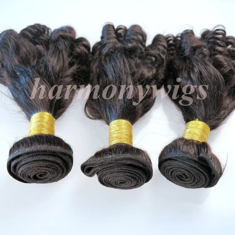 Fasci di capelli vergini brasiliano capelli umani intreccia trame Funmi 8-34 pollici 100% non trasformati peruviano indiano tessitura tessitura di capelli mongole estensioni