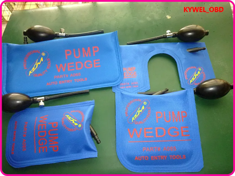 KLOM Kleine/Midden/Grote/U size air wedge luchtpomp wedge Opblaasbare Unlock Deur auto 4 stks/partij gratis verzending Blauwe Kleur