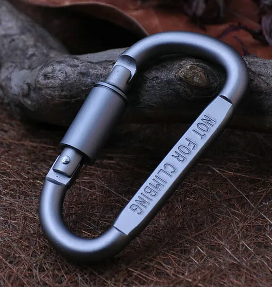 Travel Kit Camping Equipment Alloy Aluminum Lock Survival Metal Gear Camp Mountaineering Hook Aluminum Alloy D Shape Carabiner Free Shipping