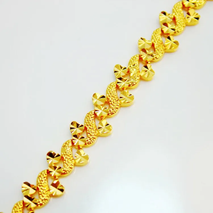 2017 fashion women bracelet ,24k gold plated bangles Geometric bracelets ,heart-shaped lady jewelry