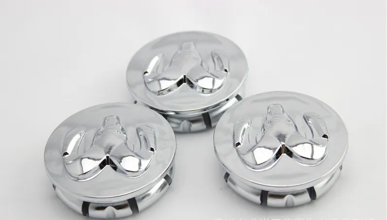 4 pcs ABS 자동차 엠블럼 휠 허브 캡 54mm 염소 허브 커버 자동차 로고 장식 센터 캡 닷지