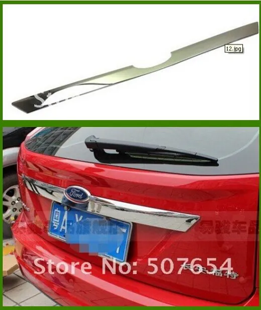 Garniture de décoration de coffre arrière de voiture en acier inoxydable de haute qualité, barre de protection de coffre arrière pour FORD FOCUS 2008-2012