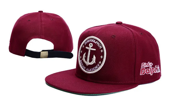 2018 целый бренд Snapback Hats Высококачественные розовые снимки дельфинов дешевые бейсбольные шарнирные шляпы моды хип -хоп Hip Hop Hats265f