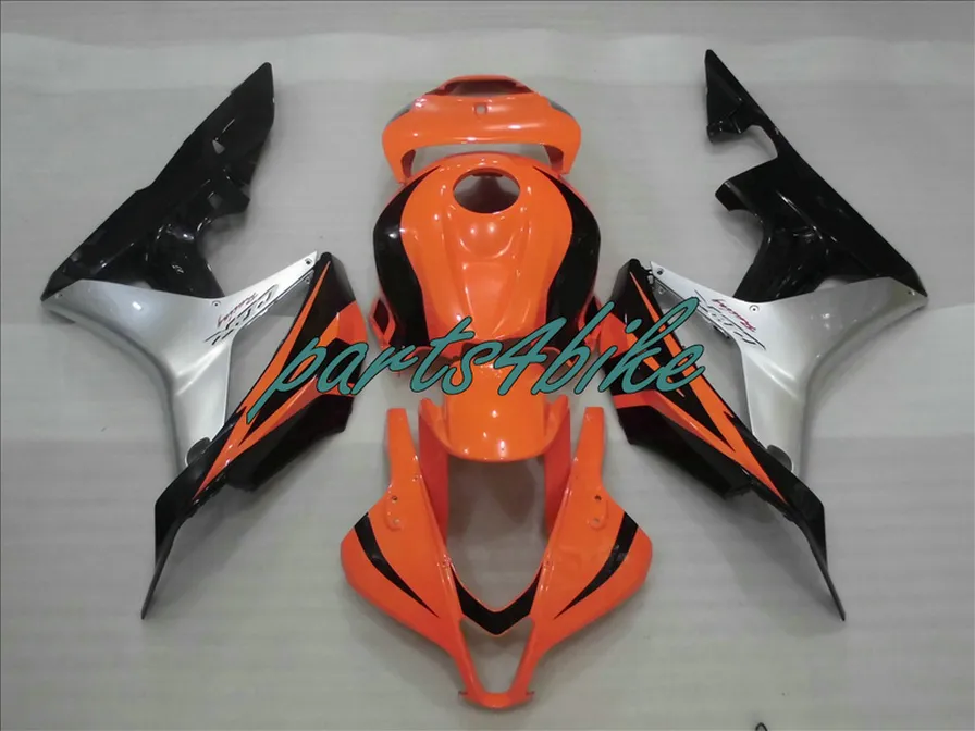 Injection molding bodykits for HONDA CBR600RR 2007 2008 black silver orange custom fairing kit CBR 600RR F5 07 08 fairings LY8