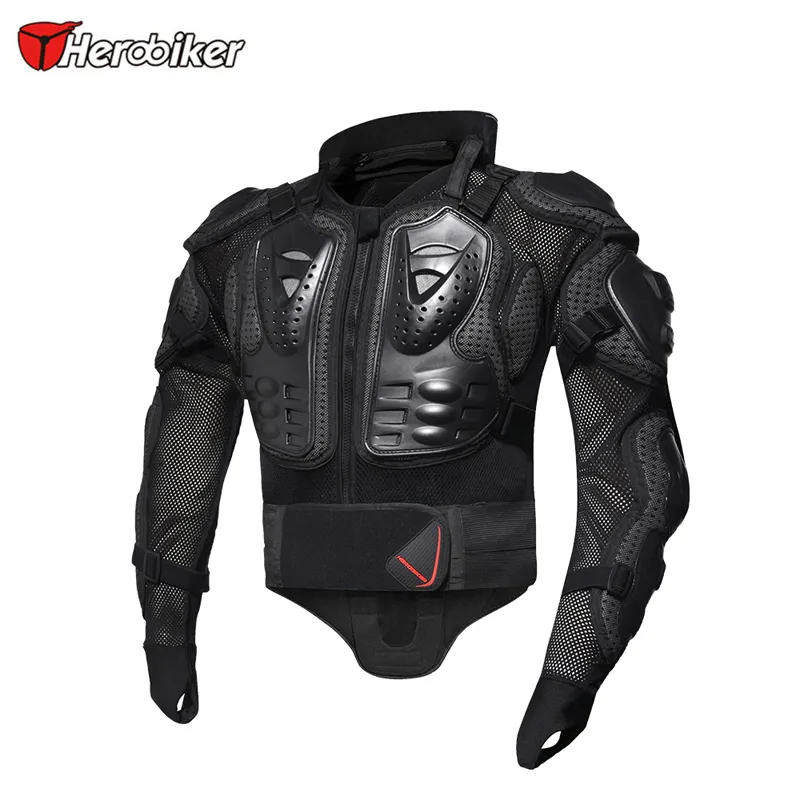 HEROBIKER Motorcycle Armor Jacket Motocross Racing Riding Offroad Protective Gear Body Guards Outdoor Sport Add Neck Prodector222M