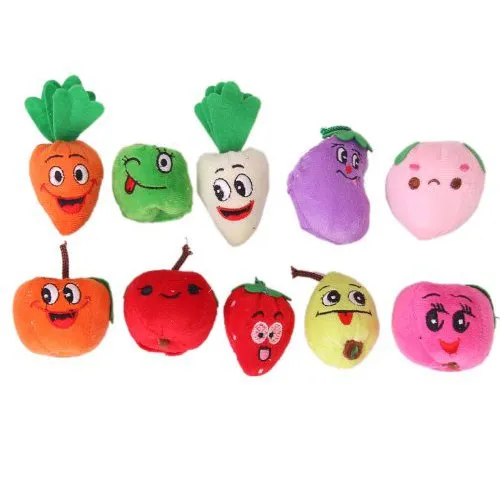 Soft Fruit & Veggie finger puppets set Finger Puppet Dolls/Toys Story-telling Props/Tools Toy Model Babies/Kids/Children Toys