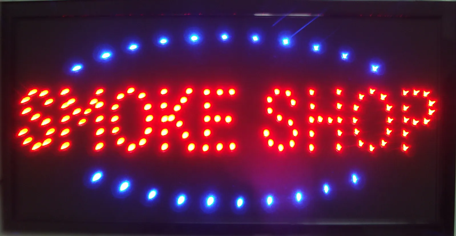 Hot Sale Customized LED Smoke Shop Signs Neon Lights Plast PVC Frame Display Semi-Outdoor Storlek 48cm * 25cm