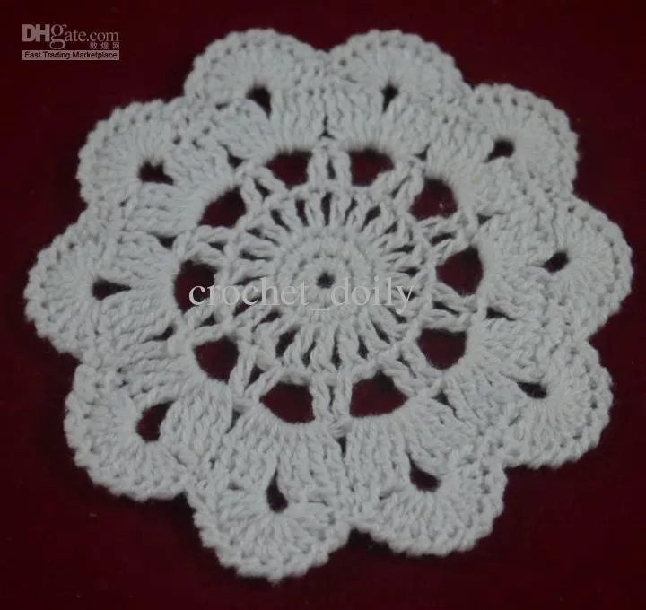 Nappe de table en crochet 100 coton faite à la main, 6 modèles, décoration de mariage personnalisée, applique au crochet, 30 pièces par ZJ0014986865