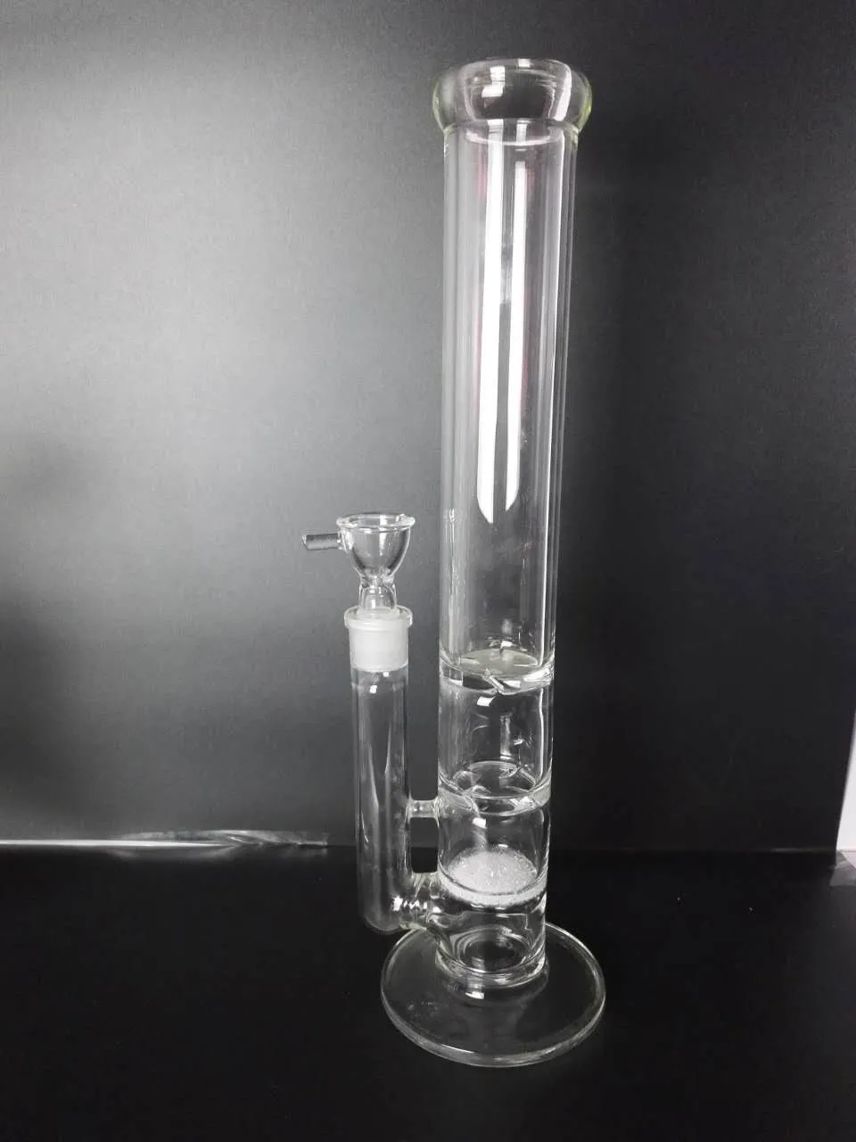 H: 40 cm Bongs Tanie na sprzedaż Darmowa Wysyłka Platory Oil Glass Water Bong Z Potrójnymi Płaszczem Palenia Palenie Nargi