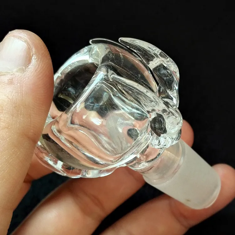 厚手のドラゴン爪ガラスボウル14.4 mm 18.8 mmの男性と女性の関節のためのガラス骨の水道管無料DHL