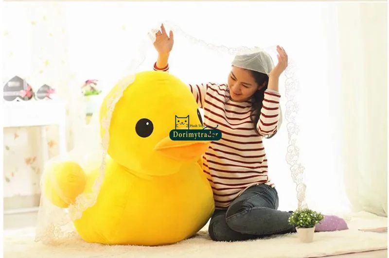 Dorimytrader Top Selling 39'' / 100cm Large Stuffed Soft Plush Cartoon Rubber Duck Toy, Nice Gift for Babies, DY60279