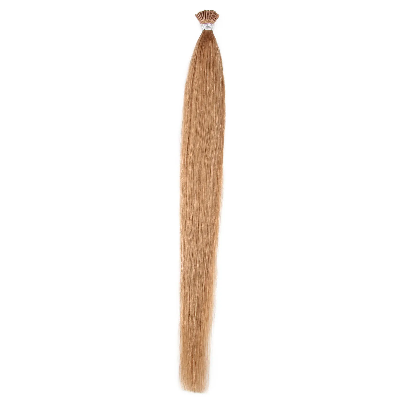 Double Drawn Human Human Silky Straight Blonde Keratin Stick I Tip Pre Bonded Micro Fusion Hair Extensions i tip hair extensions 1g