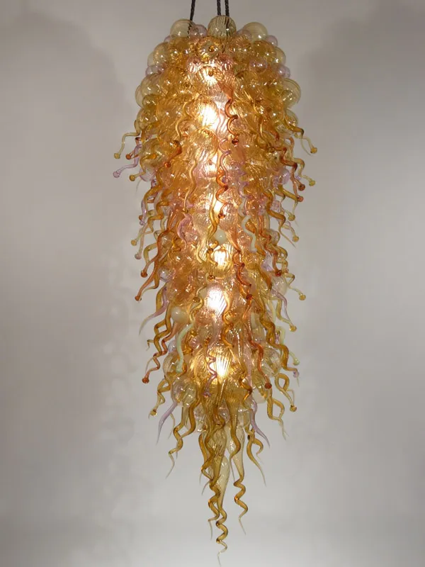 이탈리아 100 % 입 블로운 붕 규산 마노 유리 펜던트 램프 Dale Chihuly 예술 유럽 스타일 LED 샹들리에 조명