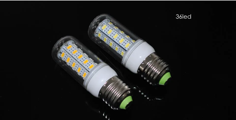 SMD5730 E27 GU10 B22 E14 G9 Lampada a LED 7W 12W 15W 18W 220V 110V 360 angolo SMD LED Lampadina Led Corn light 24LED