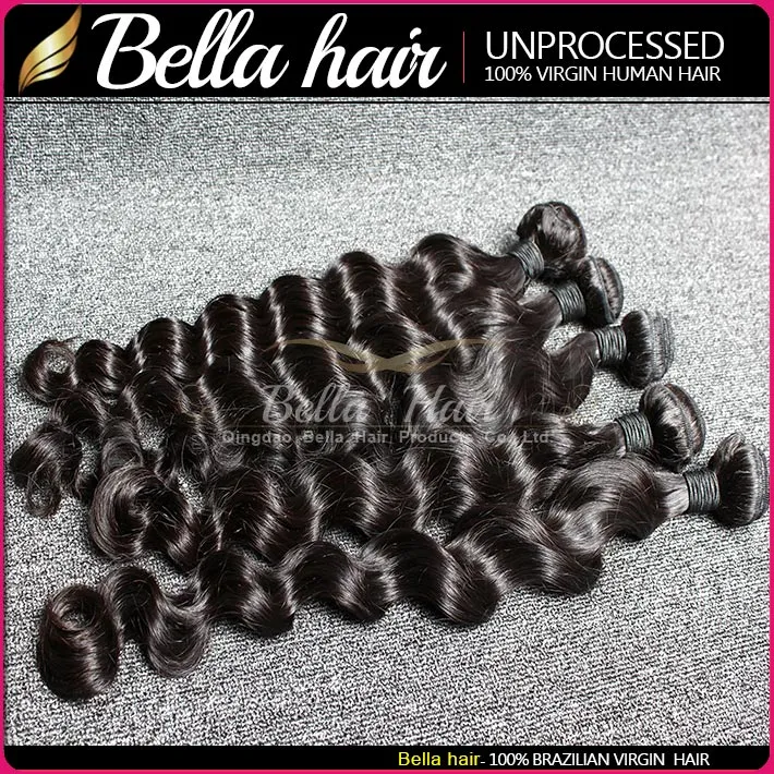 Lös djup curl afrikansk jungfruhårvävförlängningar 1 buntavtal Human Hair Pro Vendor 8A New York 8-34 Long Inch