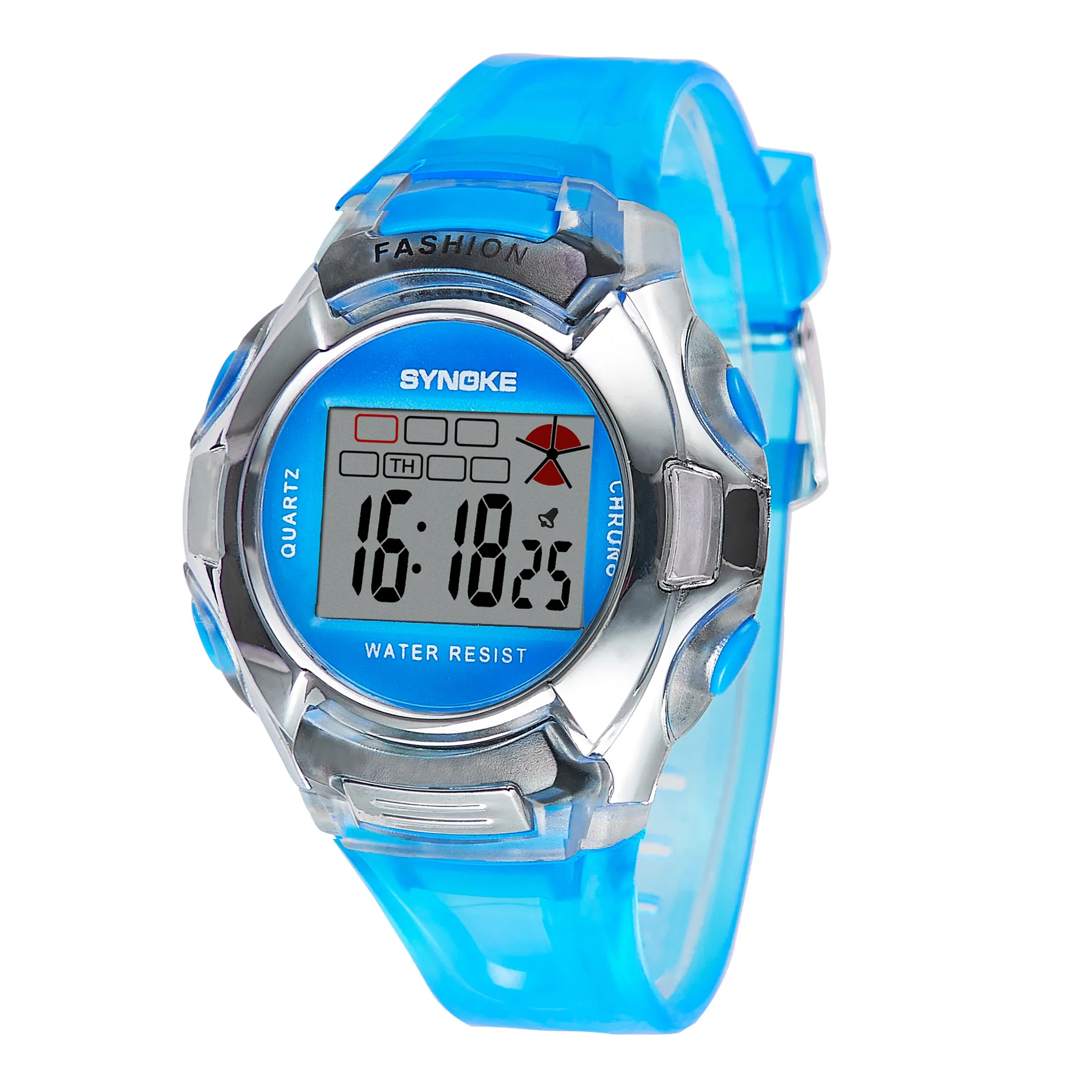 Casual Digital Sports Kids Watches Electronic Pu Plastics Band Waterproof Wrist Watch for Children Christmas Gifts 993296102649