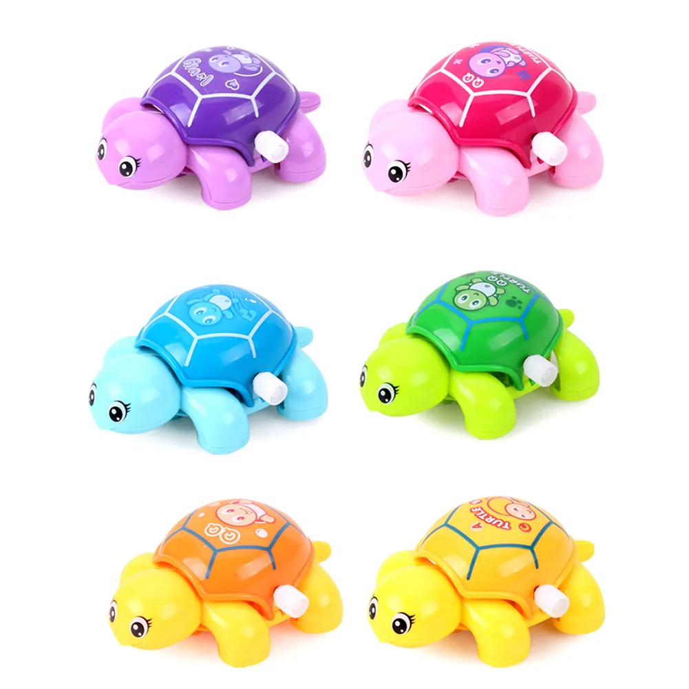 baby sköldpadda klockverk leksaker tecknad djur sköldpaddor mini krypning vind upp leksak pedagogisk barn klassisk leksak slumpmässig färg