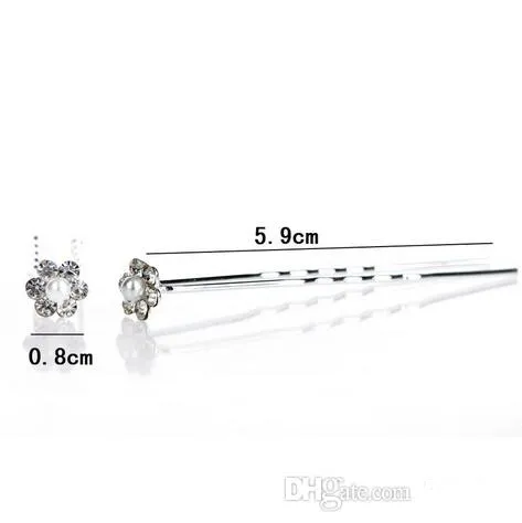 Hochzeit Zubehör Braut Perle Haarnadeln Blume Kristall Haarnadeln Clips Brautjungfer Frauen Haar Jewelry241R