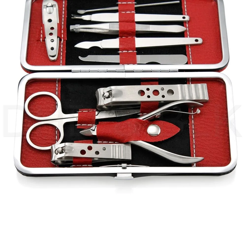 Pedicure manicure set nagel clippers reinere cuticle verzorging 10 stks manicure kit nagellak reiniger kitkast