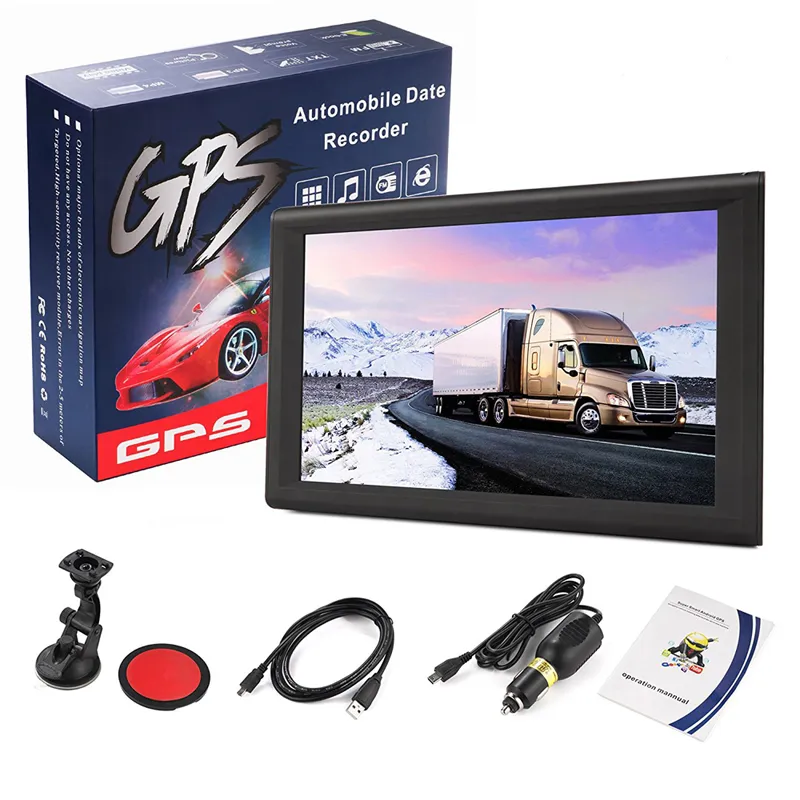 HD 9インチカーナビゲーショントラックGPSナビゲーターAuto SAT SAT NAV 256MB8GB MAPS WINCE 60 FM Bluetooth Avin Support Multianguages4054857