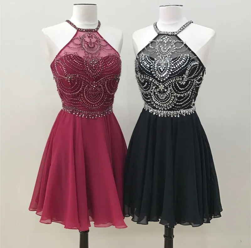 Black Sparkly Prom Dresses: Wine Red Halter Neck... From Lovemydress,  $73.69 | DHgate.Com