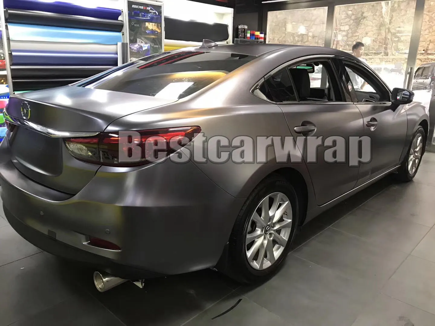 Grey Satin Metallic vinyl Wrap For Car wrap 1080 Series With Air bubble Free / air Releae Luxury Truck Covering size 1.52x20m/Roll 4.98x66ft