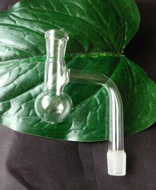 Großhandel kostenloser Versand neuer, gefrosteter, gebogener kürbisförmiger Brenntopf aus Glas, Glas-Shisha-/Glasbong-Zubehör, Höhe 8,5 cm